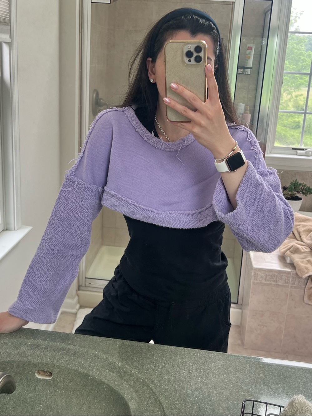 Free People Beach - Kylie frayed cropped pullover